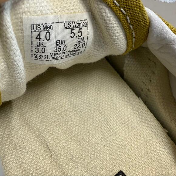 Vans Era 5.5 Women's/4 Men's Skate Shoes Olive Oil Yellow Laced Alt Scene Retro - Picture 7 of 7